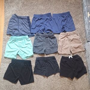 Lot of 9 Boys Shorts 18 Months Baby Toddler Spring Summer Clothing Lot Used Good